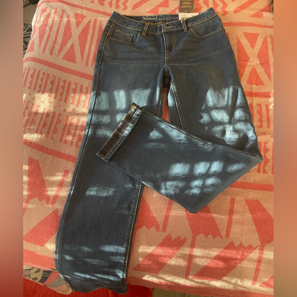 Natural reflections fleece lined jeans